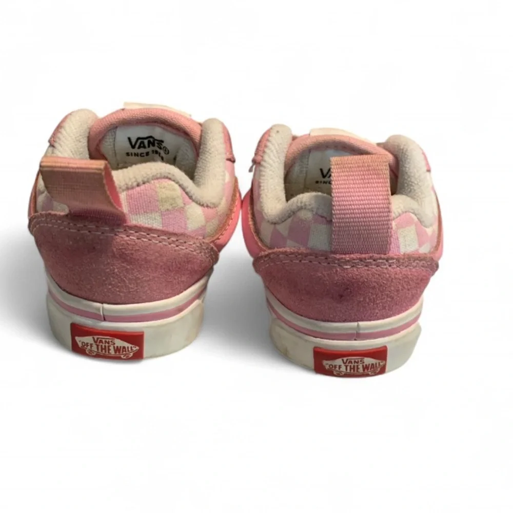 Vans Skate Shoes Slip On Todder Infant Baby Sz 5 Pink and White Sneaker (S675)